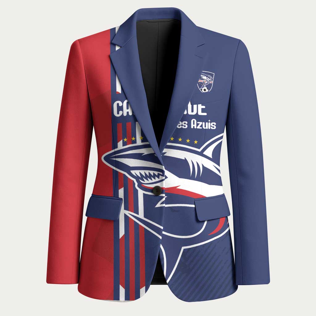 Cape Verde Football Pride Custom Blazer Tubaroes Azuis Champion