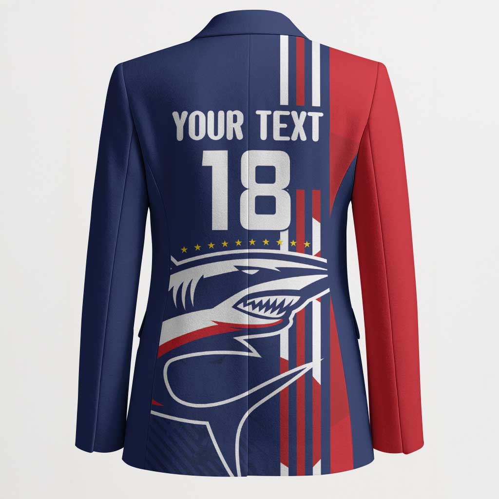 Cape Verde Football Pride Custom Blazer Tubaroes Azuis Champion