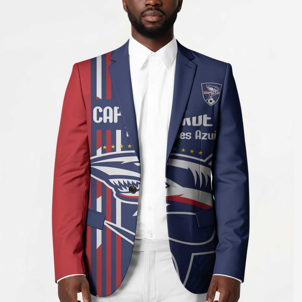 Cape Verde Football Pride Custom Blazer Tubaroes Azuis Champion