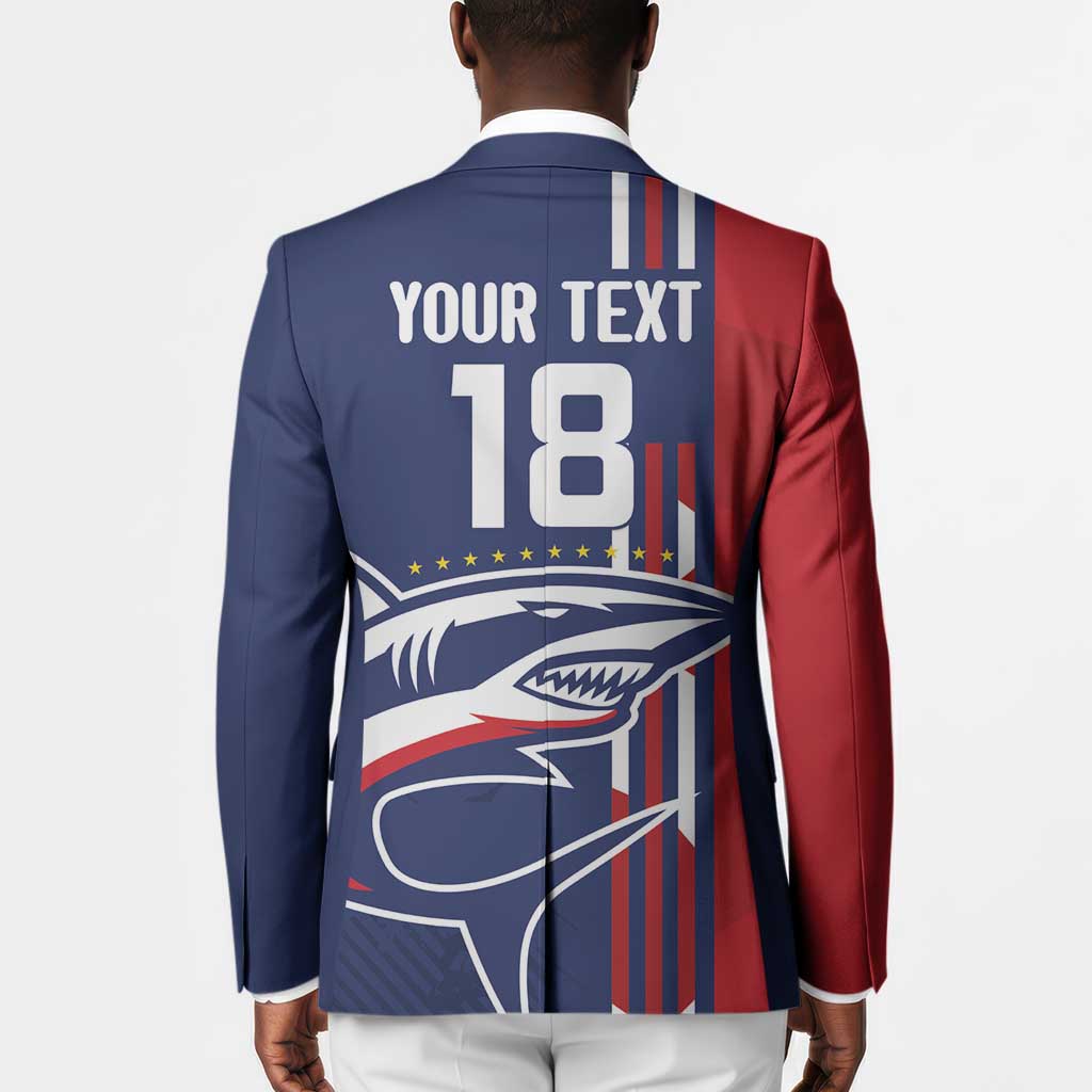 Cape Verde Football Pride Custom Blazer Tubaroes Azuis Champion