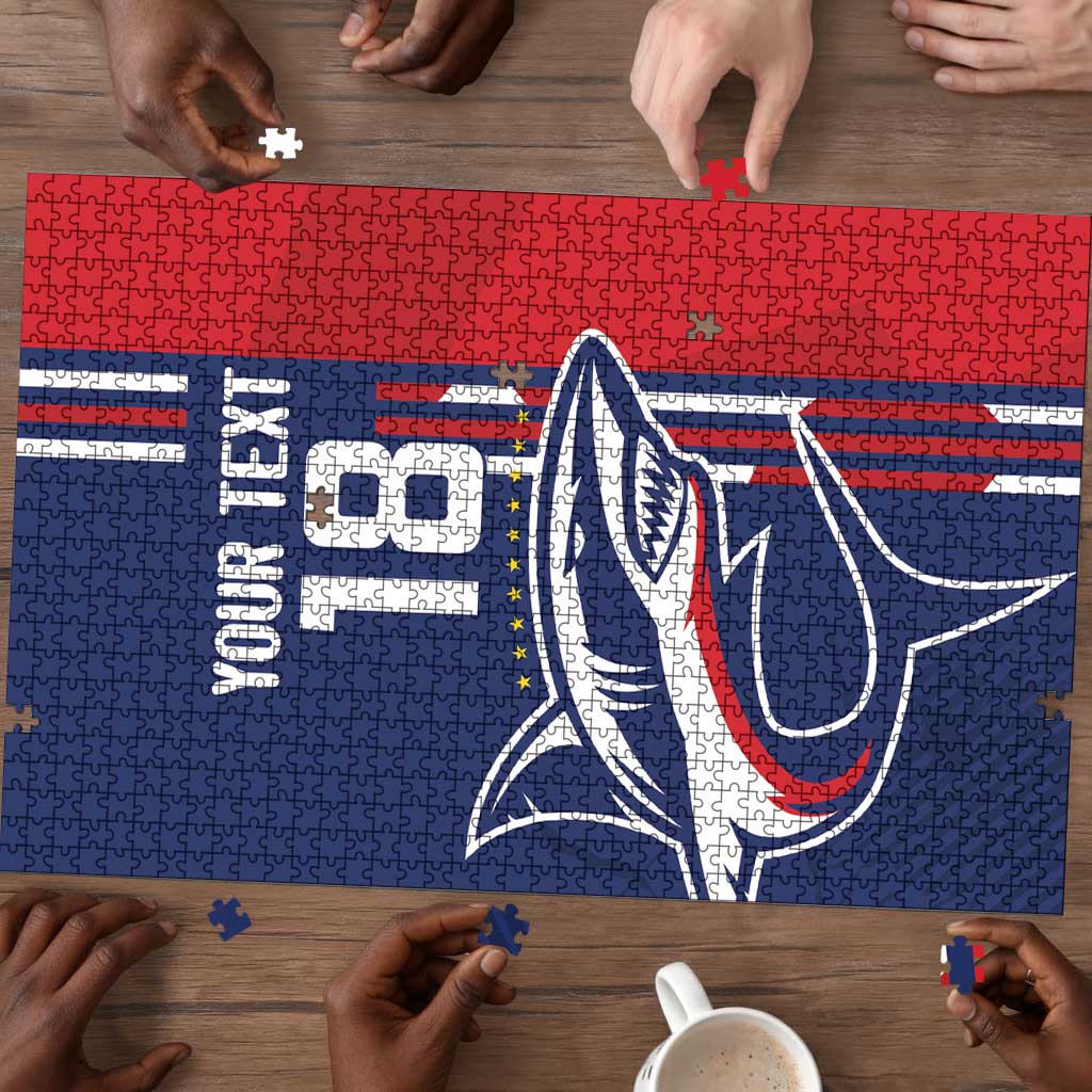 Cape Verde Football Pride Custom Puzzle Tubaroes Azuis Champion
