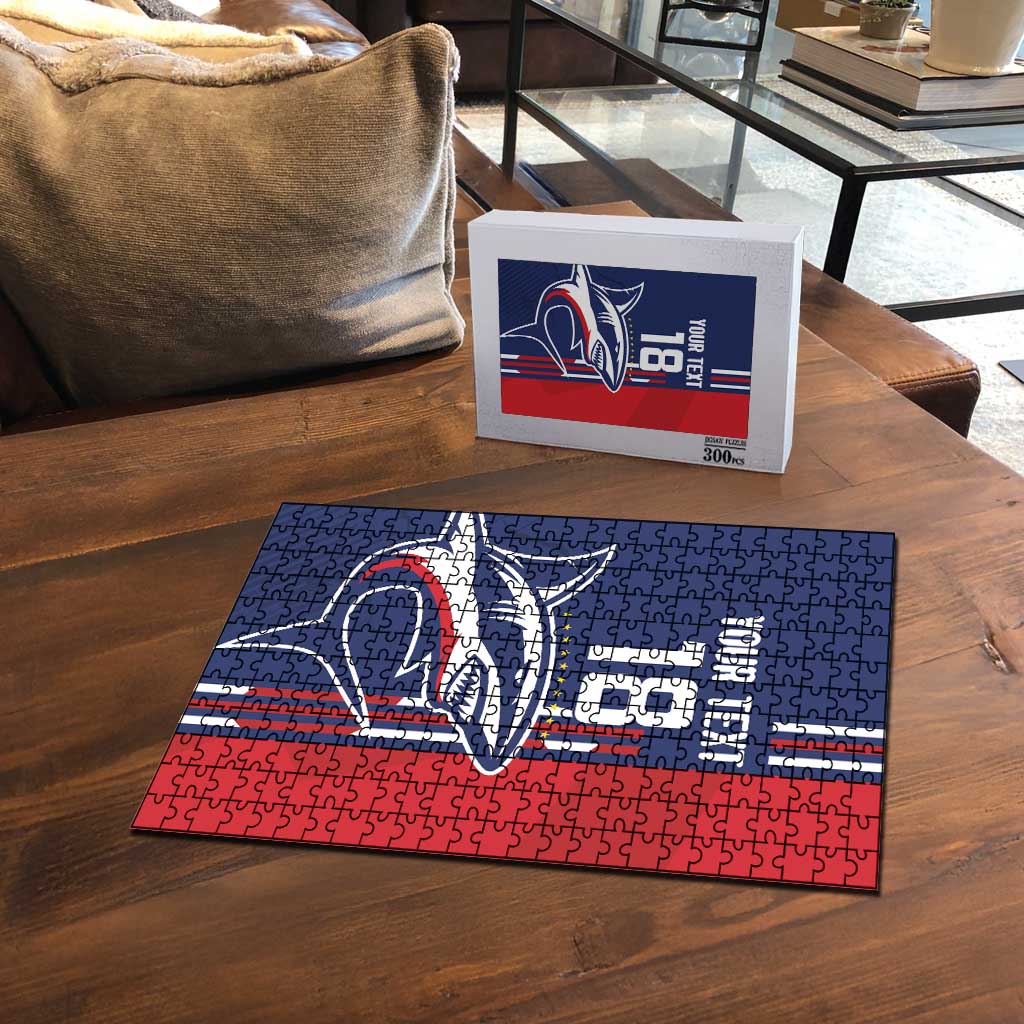 Cape Verde Football Pride Custom Puzzle Tubaroes Azuis Champion