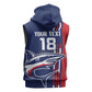 Cape Verde Football Pride Custom Sleeveless Zip Hoodie Tubaroes Azuis Champion - African Pride
