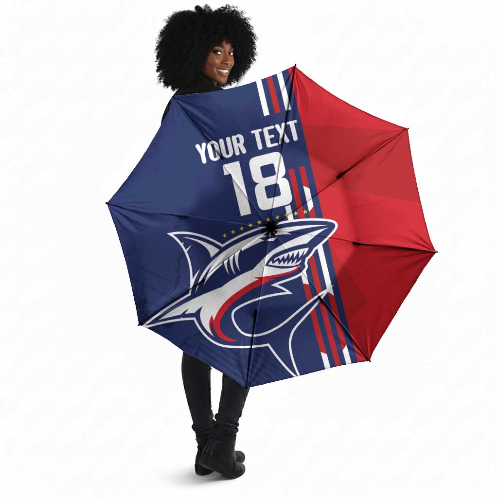 Cape Verde Football Pride Custom Umbrella Tubaroes Azuis Champion
