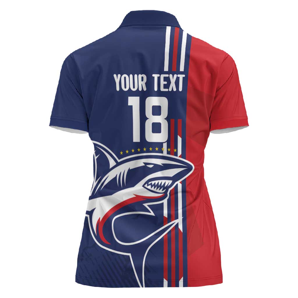 Cape Verde Football Pride Custom Women Polo Shirt Tubaroes Azuis Champion - African Pride