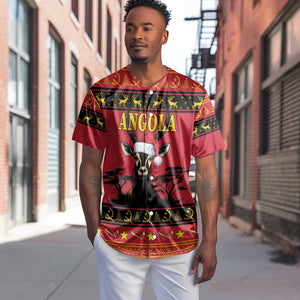 Afro Angola Giant Sable Antelope Christmas Baseball Jersey Virtus Unita Fortior Feliz Natal