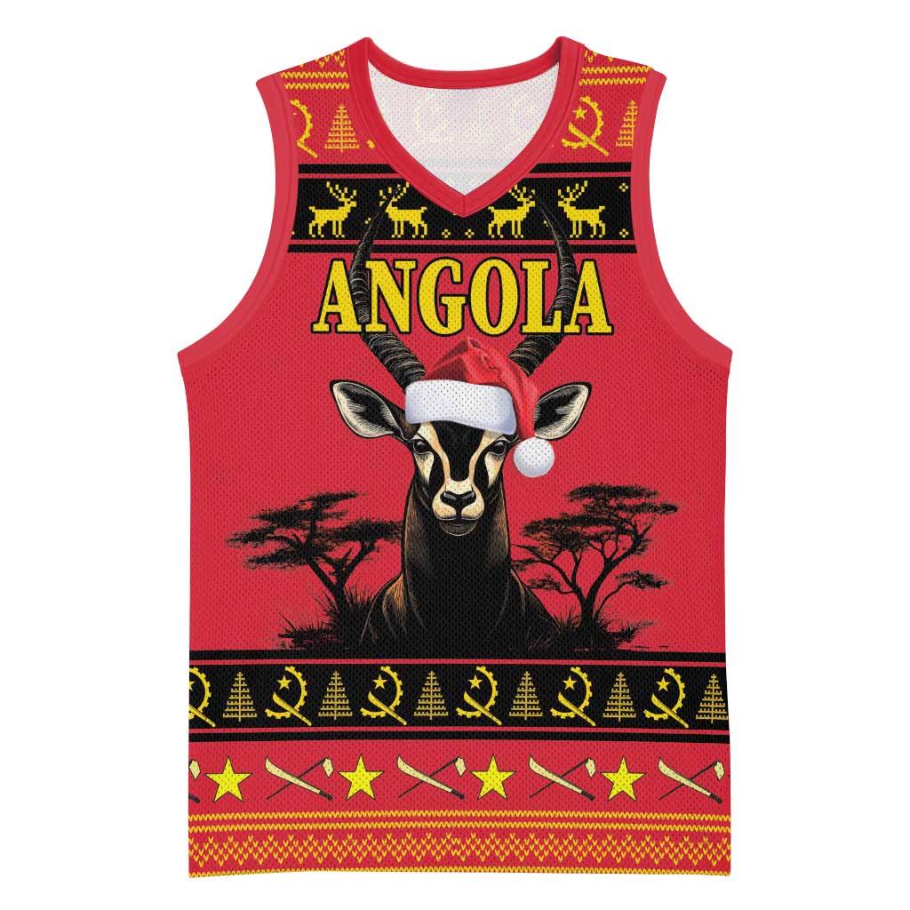 Afro Angola Giant Sable Antelope Christmas Basketball Jersey Virtus Unita Fortior Feliz Natal LT18