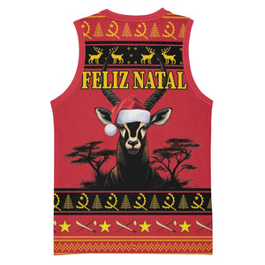 Afro Angola Giant Sable Antelope Christmas Basketball Jersey Virtus Unita Fortior Feliz Natal LT18
