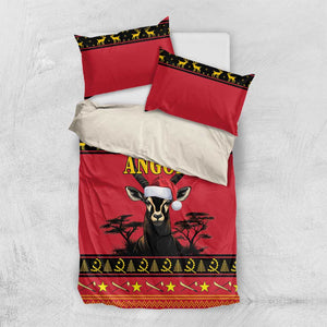 Afro Angola Giant Sable Antelope Christmas Bedding Set Virtus Unita Fortior Feliz Natal