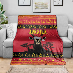 Afro Angola Giant Sable Antelope Christmas Blanket Virtus Unita Fortior Feliz Natal