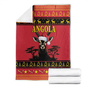 Afro Angola Giant Sable Antelope Christmas Blanket Virtus Unita Fortior Feliz Natal