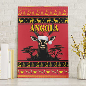 Afro Angola Giant Sable Antelope Christmas Canvas Wall Art Virtus Unita Fortior Feliz Natal