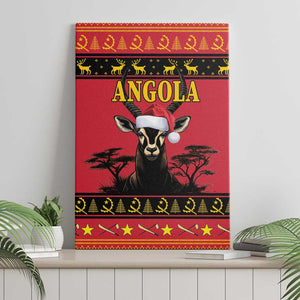 Afro Angola Giant Sable Antelope Christmas Canvas Wall Art Virtus Unita Fortior Feliz Natal