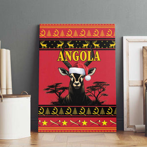 Afro Angola Giant Sable Antelope Christmas Canvas Wall Art Virtus Unita Fortior Feliz Natal