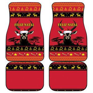 Afro Angola Giant Sable Antelope Christmas Car Mats Virtus Unita Fortior Feliz Natal