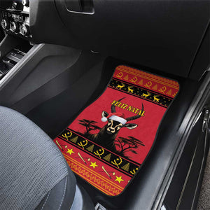 Afro Angola Giant Sable Antelope Christmas Car Mats Virtus Unita Fortior Feliz Natal