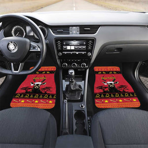 Afro Angola Giant Sable Antelope Christmas Car Mats Virtus Unita Fortior Feliz Natal