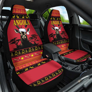 Afro Angola Giant Sable Antelope Christmas Car Seat Cover Virtus Unita Fortior Feliz Natal