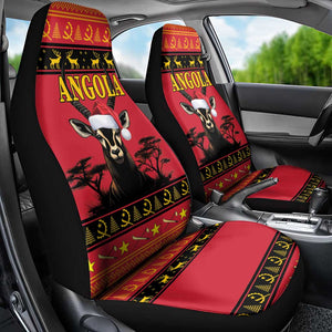 Afro Angola Giant Sable Antelope Christmas Car Seat Cover Virtus Unita Fortior Feliz Natal