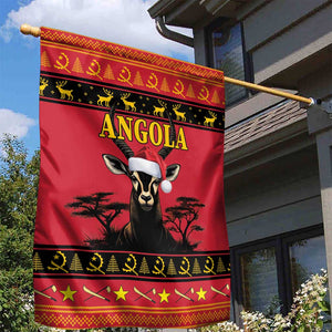 Afro Angola Giant Sable Antelope Christmas Garden Flag Virtus Unita Fortior Feliz Natal