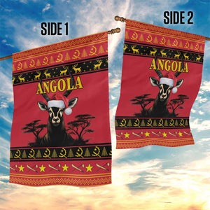 Afro Angola Giant Sable Antelope Christmas Garden Flag Virtus Unita Fortior Feliz Natal