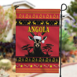 Afro Angola Giant Sable Antelope Christmas Garden Flag Virtus Unita Fortior Feliz Natal