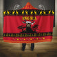 Afro Angola Giant Sable Antelope Christmas Hooded Blanket Virtus Unita Fortior Feliz Natal