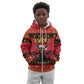 Afro Angola Giant Sable Antelope Christmas Kid Hoodie Virtus Unita Fortior Feliz Natal