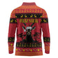 Afro Angola Giant Sable Antelope Christmas Long Sleeve Polo Shirt Virtus Unita Fortior Feliz Natal