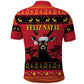 Afro Angola Giant Sable Antelope Christmas Polo Shirt Virtus Unita Fortior Feliz Natal