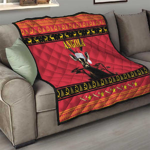 Afro Angola Giant Sable Antelope Christmas Quilt Virtus Unita Fortior Feliz Natal