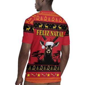 Afro Angola Giant Sable Antelope Christmas Rugby Jersey Virtus Unita Fortior Feliz Natal