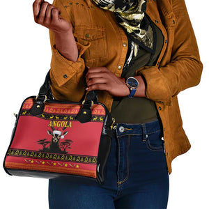 Afro Angola Giant Sable Antelope Christmas Shoulder Handbag Virtus Unita Fortior Feliz Natal