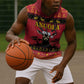 Afro Angola Giant Sable Antelope Christmas Sleeveless Hoodie Virtus Unita Fortior Feliz Natal - African Pride
