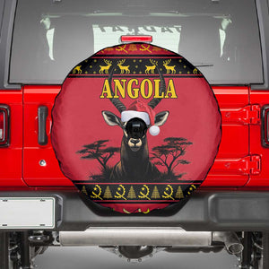 Afro Angola Giant Sable Antelope Christmas Spare Tire Cover Virtus Unita Fortior Feliz Natal