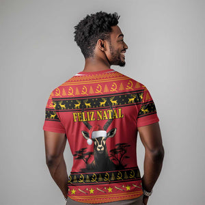 Afro Angola Giant Sable Antelope Christmas T shirt Virtus Unita Fortior Feliz Natal