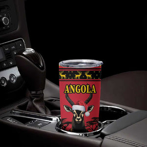 Afro Angola Giant Sable Antelope Christmas Tumbler Cup Virtus Unita Fortior Feliz Natal