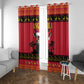 Afro Angola Giant Sable Antelope Christmas Window Curtain Virtus Unita Fortior Feliz Natal