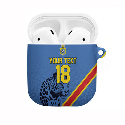Custom DR Congo Football AirPods Case Leopard Pride Heritage Edition