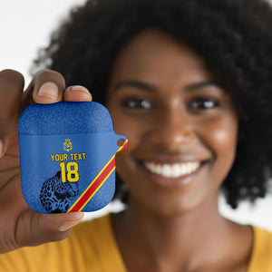 Custom DR Congo Football AirPods Case Leopard Pride Heritage Edition