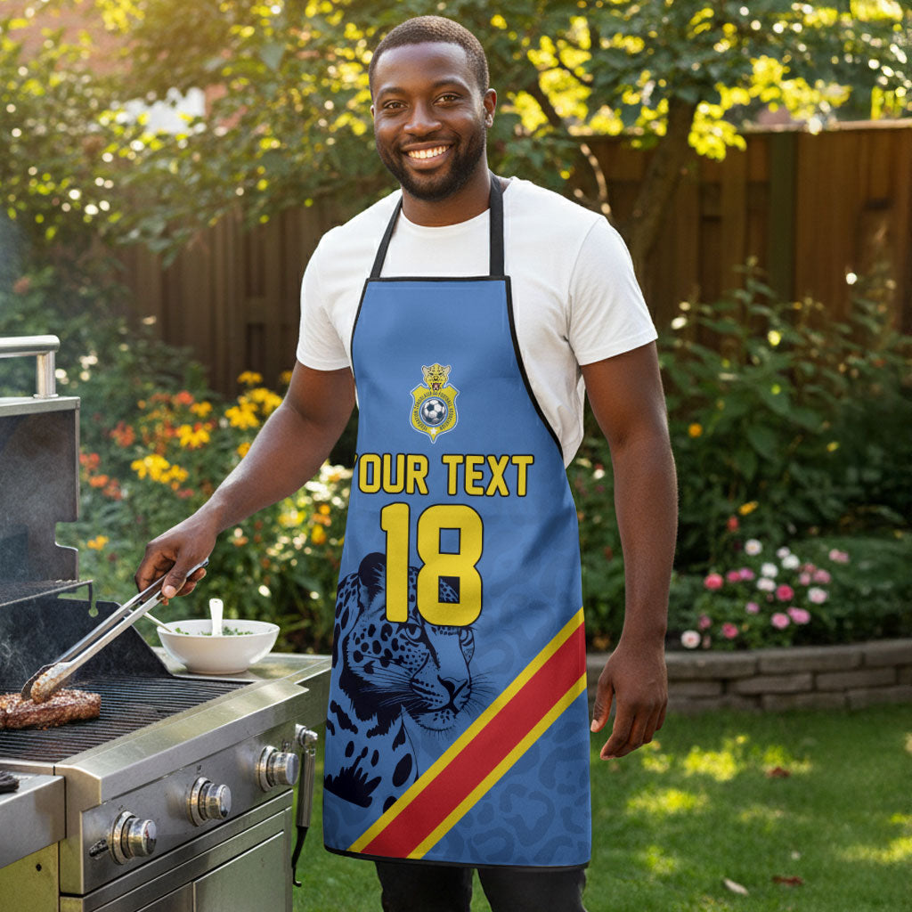 Custom DR Congo Football Apron Leopard Pride Heritage Edition