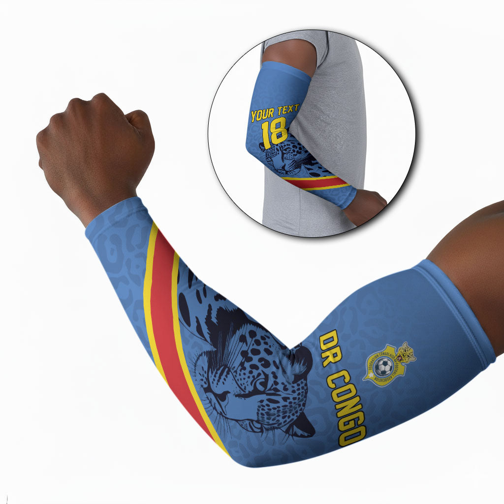 Custom DR Congo Football Arm Sleeves Leopard Pride Heritage Edition