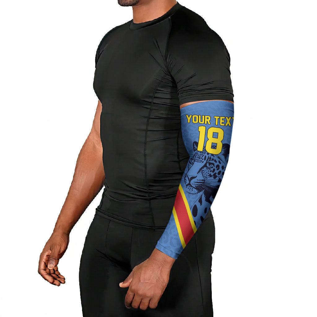 Custom DR Congo Football Arm Sleeves Leopard Pride Heritage Edition