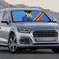 Custom DR Congo Football Auto Sun Shade Leopard Pride Heritage Edition