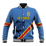 Custom DR Congo Football Baseball Jacket Leopard Pride Heritage Edition