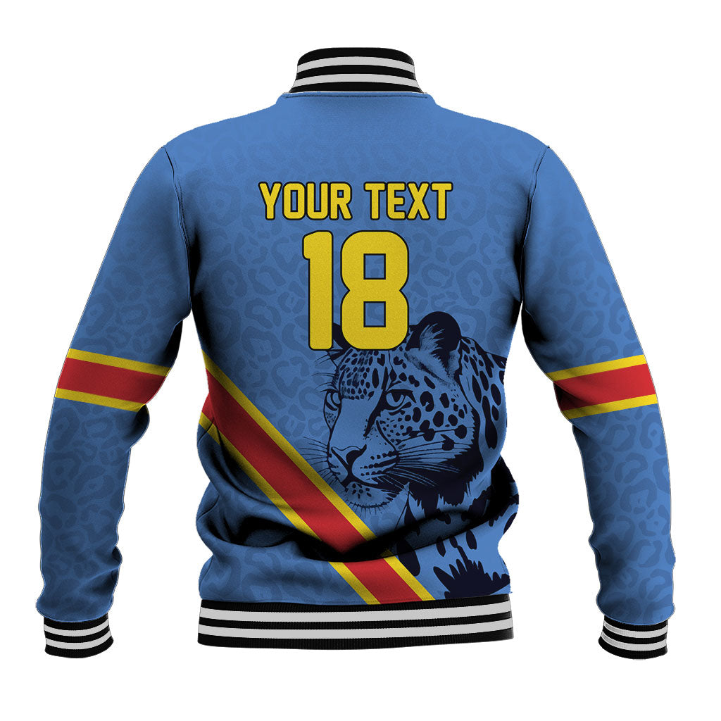 Custom DR Congo Football Baseball Jacket Leopard Pride Heritage Edition
