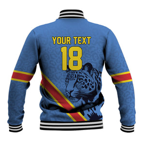 Custom DR Congo Football Baseball Jacket Leopard Pride Heritage Edition