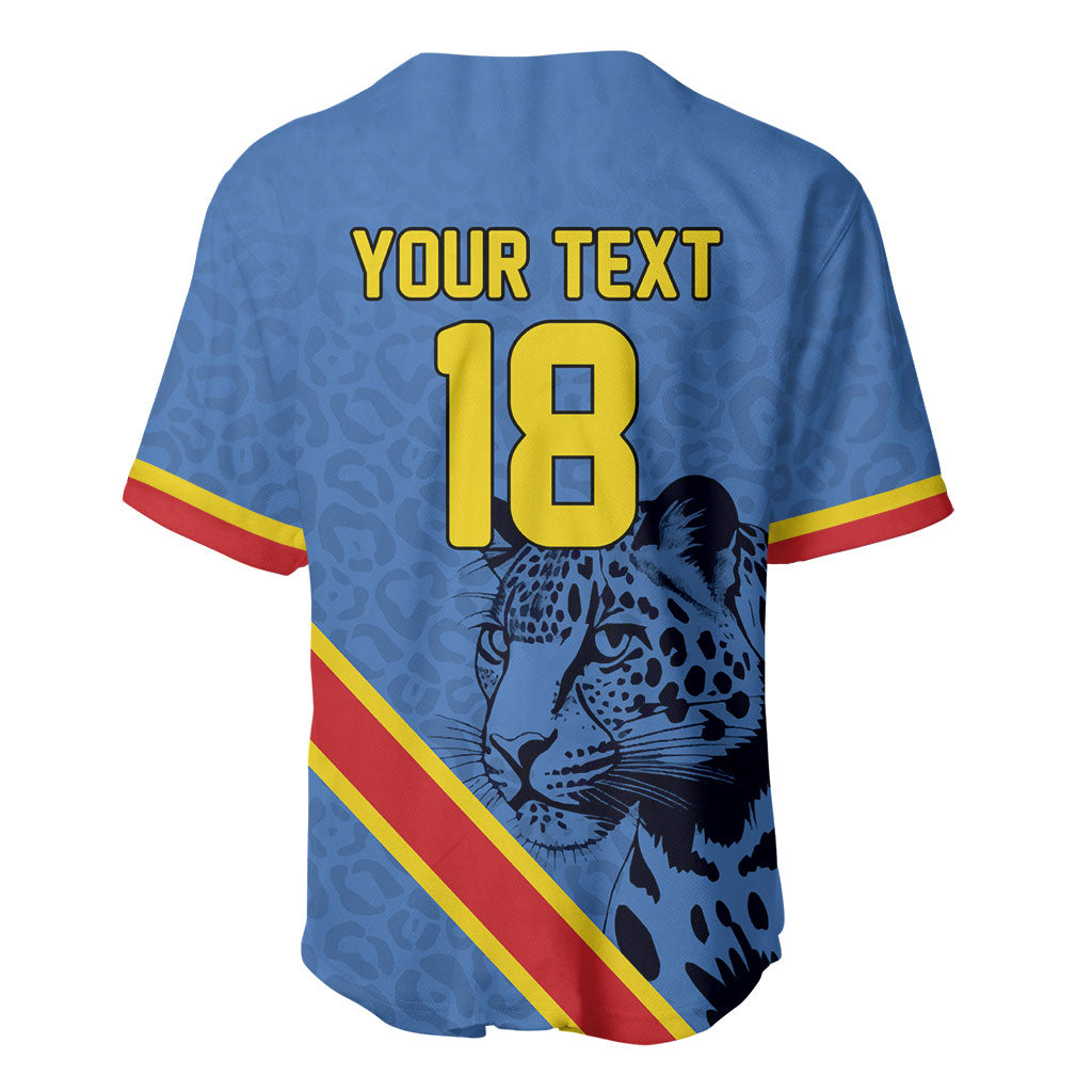 Custom DR Congo Football Baseball Jersey Leopard Pride Heritage Edition