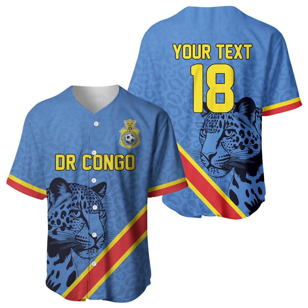 Custom DR Congo Football Baseball Jersey Leopard Pride Heritage Edition