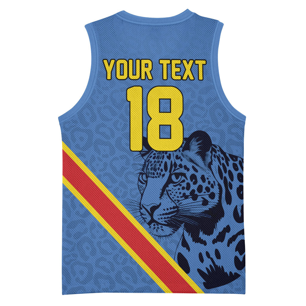 Custom DR Congo Football Basketball Jersey Leopard Pride Heritage Edition
